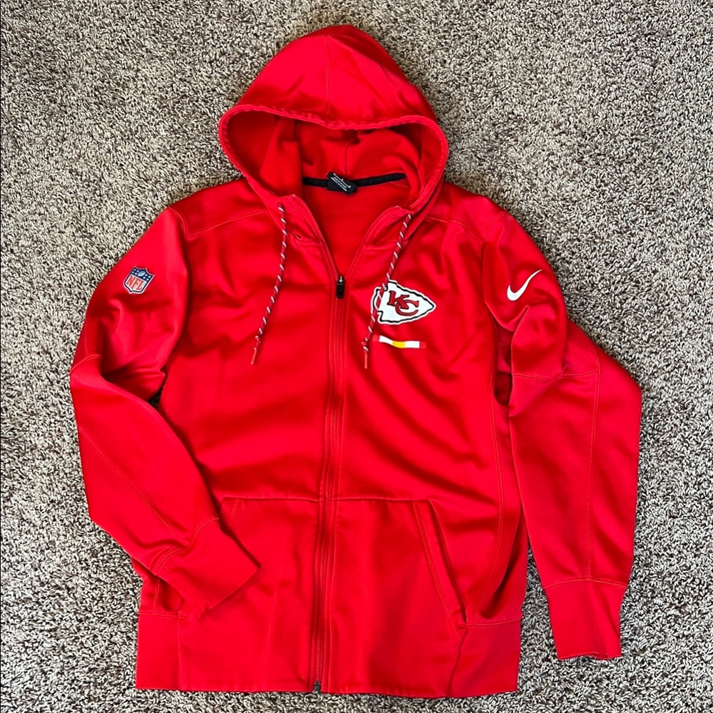 Nike Men’s Chiefs Red Full-Zip Hoodie Medium